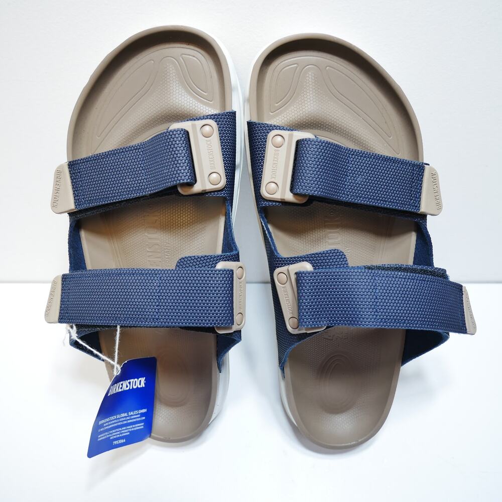 New Birkenstock Atacama Birko-Flor Sandal Navy Tan Mens Size 8/8.5 EU 41 - Picture 5 of 6